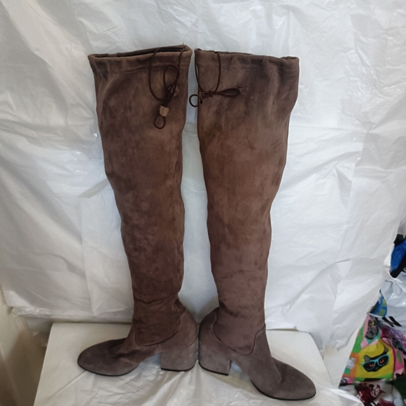 Stretch Suede Over The Knee Sesto Meucci Boots Made in Italy size 9 - Picture 6 of 16